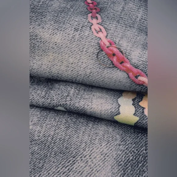 Micas Chain Print Wide Leg Shorts XS MC-4 (1) - Picture 6 of 8